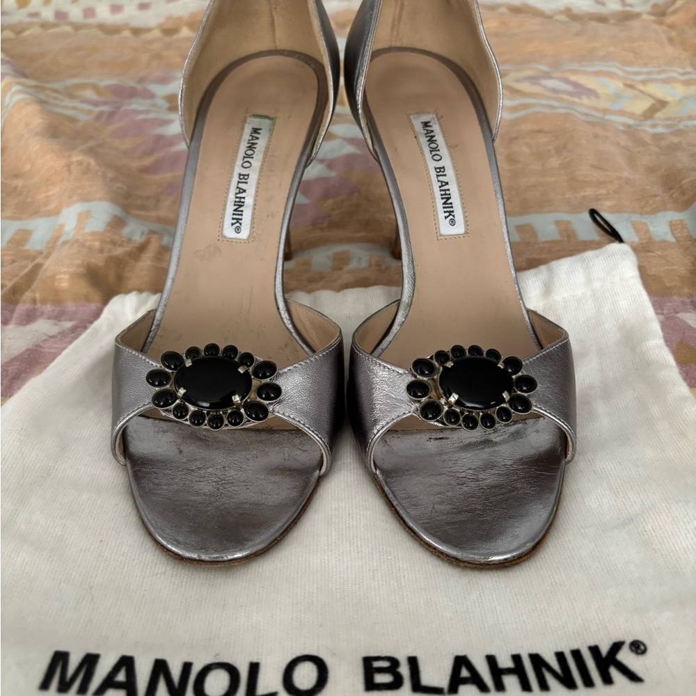 Manolo Blahnik Silver Women's Shoes